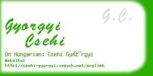 gyorgyi csehi business card